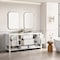 James Martin Vanities Breckenridge 72in Double Vanity, Bright White w/ 3 CM White Zeus Top 330-V72-BW-3WZ - alternate 5
